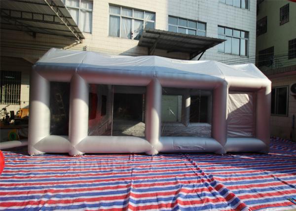 7m Long Inflatable Spray Booth With Blower Fire - Retardant EN14960 SGS CE