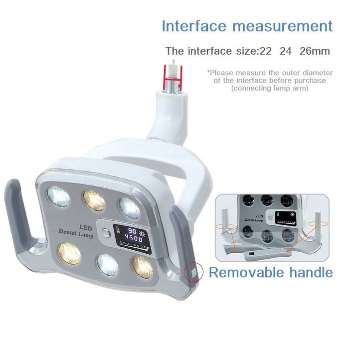 Hospital Clinical Dental Chair Light Unit 9W 6pcs Bulbs White Color