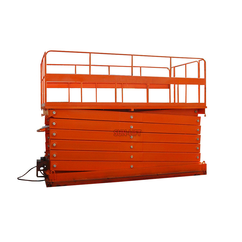 Electric Vertical Electric Mobile Scissor Lift / Scaffolding Aerial Lift Work Platform