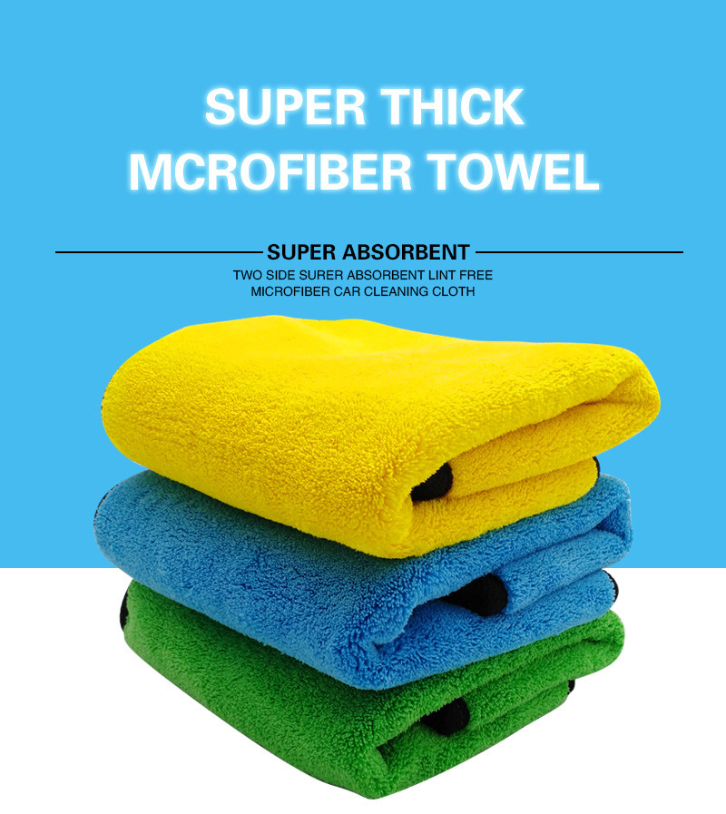 Soft Durable Yellow Car Wash Microfiber Towels Car Wash Drying Towels