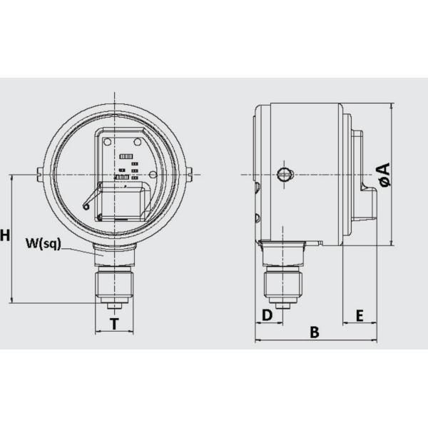 Radial CNG Pressure Gauge 400 Bar Build In Signal Cable Polycarbonate