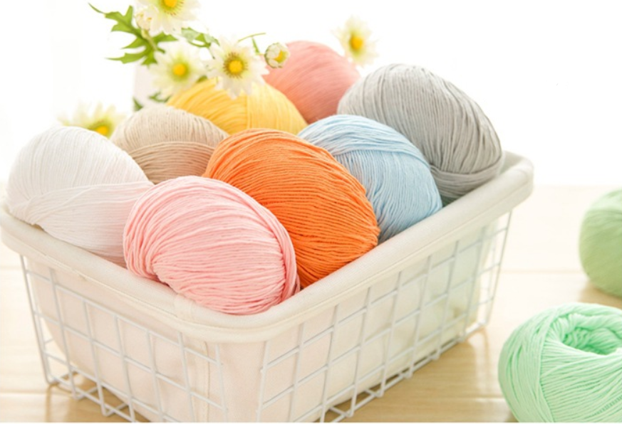 Durable Crochet Twisted Cotton Yarn Anti Bacteria Multipurpose
