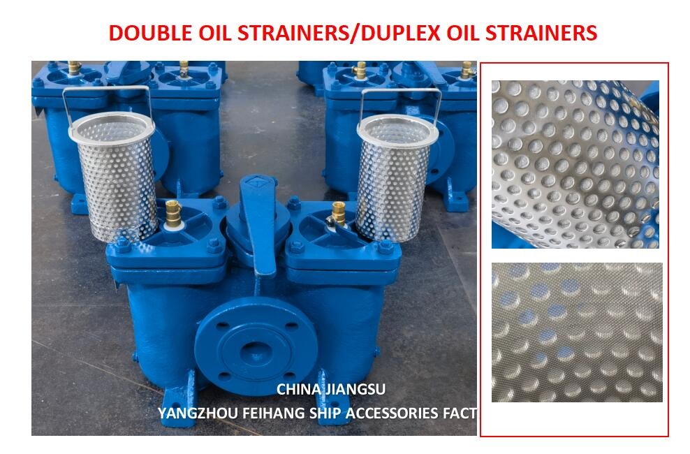 Model AS16050 CB/T425 Duplex Oil Filters / Inline Oil Filters, Switchable Body Cast Iron With Stainless Steel Filter Car