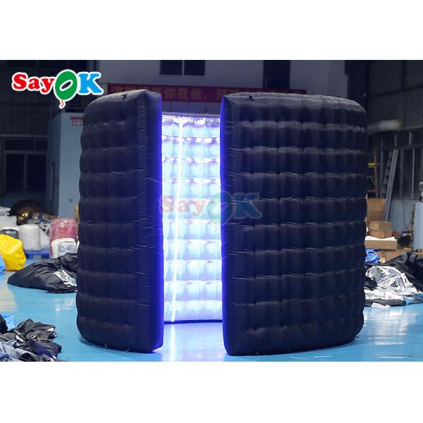 Custom Black Inflatable Photo Booth Party Events Blow Up Led 360 Photo Booth Enclosure