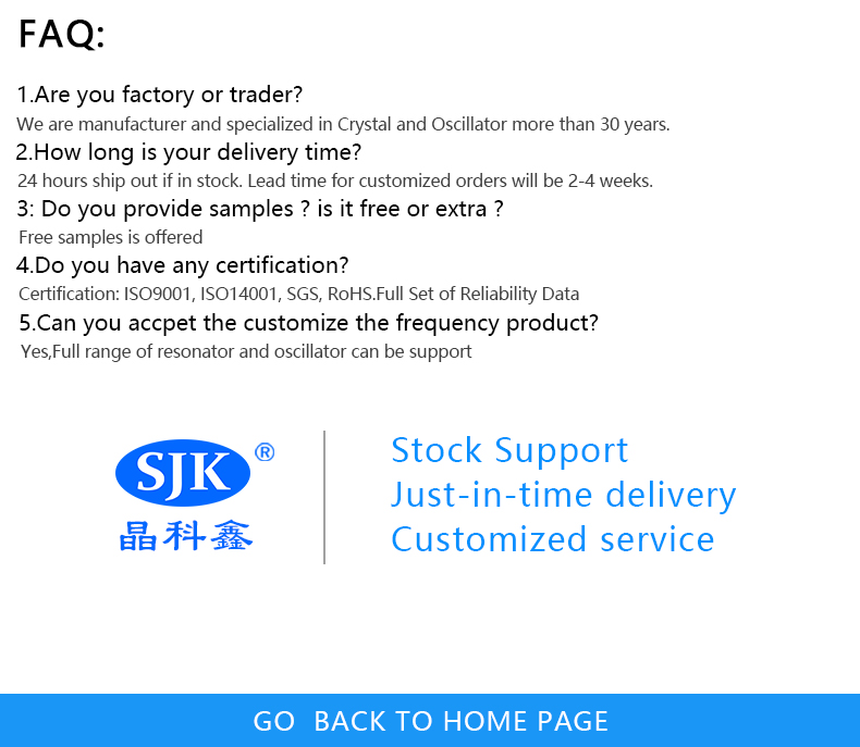 Stable 7M 32.768KHZ SJK SMD 7015 Tuning Fork Crystal-Series Load Capacitance Cl 12.5pF