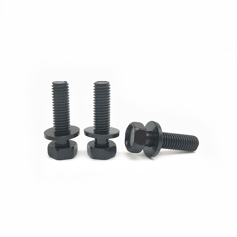 External Hexagon Head Flat Spring Pad Combination Bolt Screw High Strength