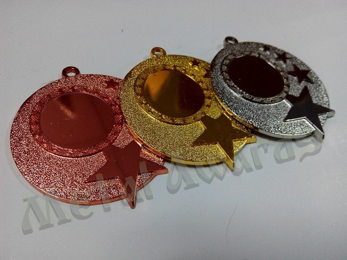 Die Struck Process Custom Engraved Medals With Star Logo None Attachment