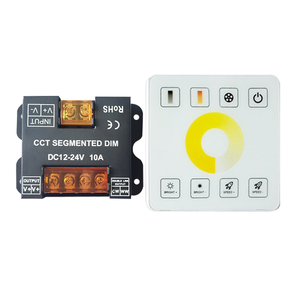 Iron Case LED Controller Dimmer 10A 1 Channel With RF Full Touch Panel