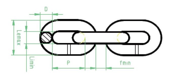 1'' Heavy Duty Lifting Chains , Crane Lifting Chains