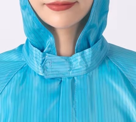 Washable Blue Anti-static Clean Room Working Clothes ESD Garment Jumpsuit Without Hood Cleanroom Coverall Without Hood