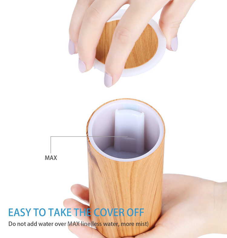 50ml Ultrasonic Wood Grain Aromatherapy Diffuser
