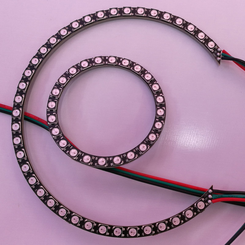 DIY Project Lighting Source with Each LED Color Controllable Digital Magic Ring