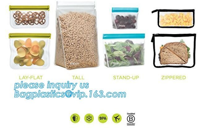 Seal Reusable Fresh Vegetable Meat Dog Cat Pet Food Storage Easy Clean 1 Liter Silicone Food Bag For Refrigerator bageas