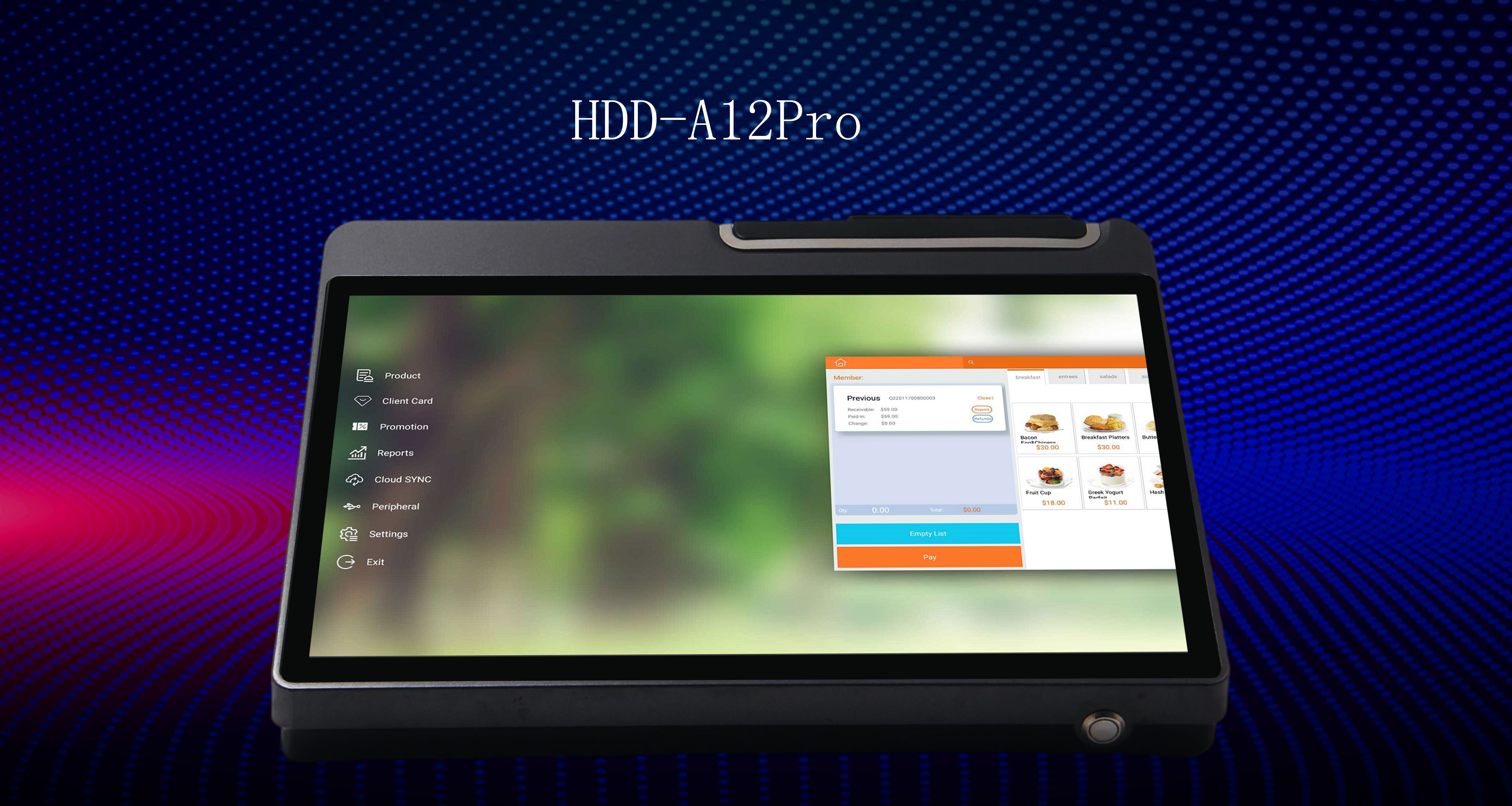 AS12Pro All-In-One POS Terminal for Cafes 2D Scanner and Cash Register Printer Included