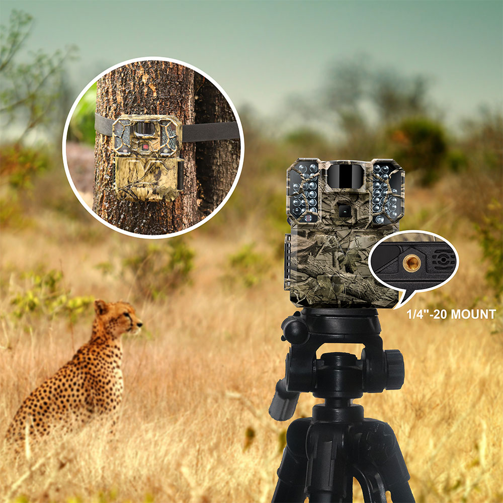 FHD 4K 32MP 0.13mA Wireless Hunting Trail Cameras 0.15s Fixed Focus
