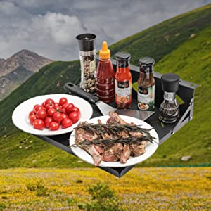 Griddle Side Shelf Tray for Blackstone 17"/ 22"/ 28" Side Grill Caddy Rack Storage Tray with Paper Towel Holder