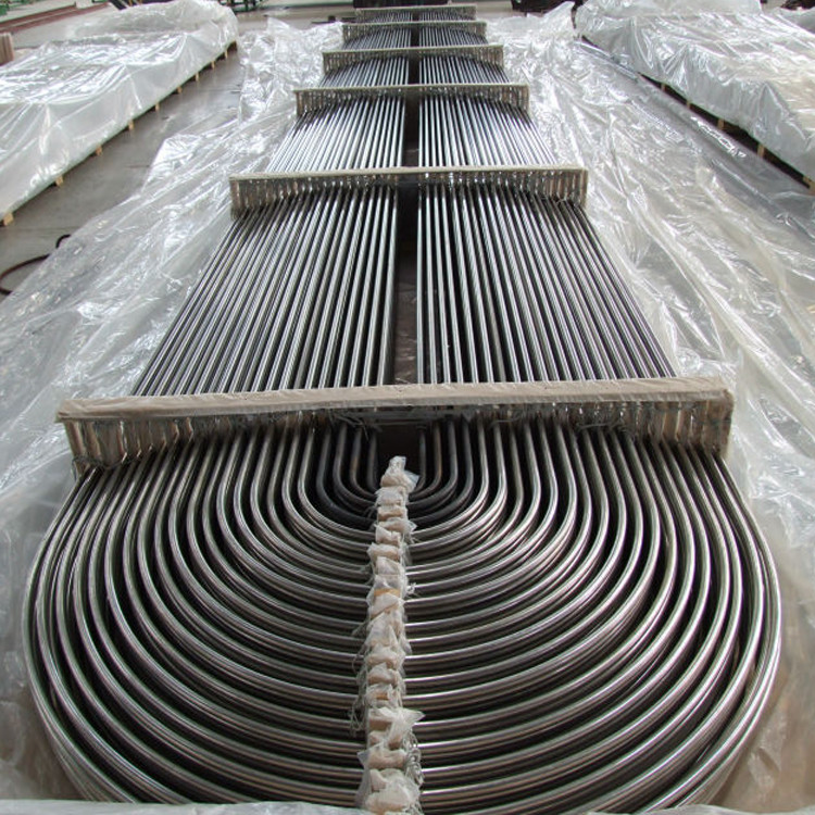 U Shape Brushed Stainless Steel Tube , Galvanized Mandrel Bent Exhaust Tubing