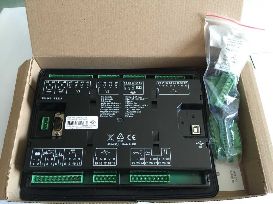 Deep Sea 7320 Controller With Pin Protection , Control Panel , control System , Black Led