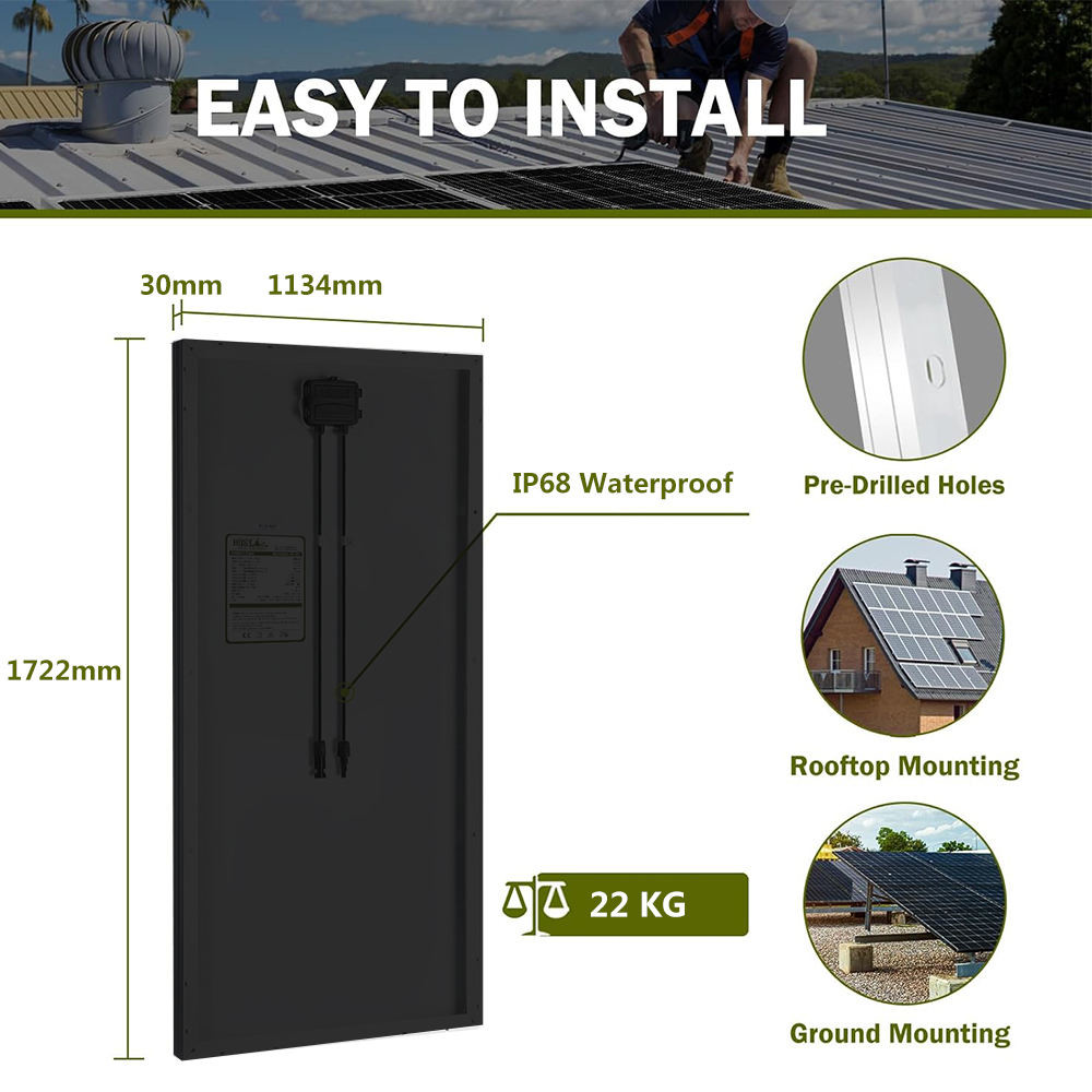 400W 405W 410W 415W Jinko PV Modules Tiger Neo N Type Monocrystalline Full Black