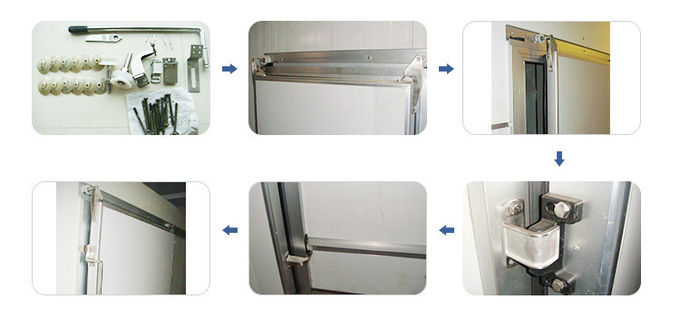 Insulated Cool Room Sliding Door Tight Warehouse 75mm 100mm Sandwich Panel