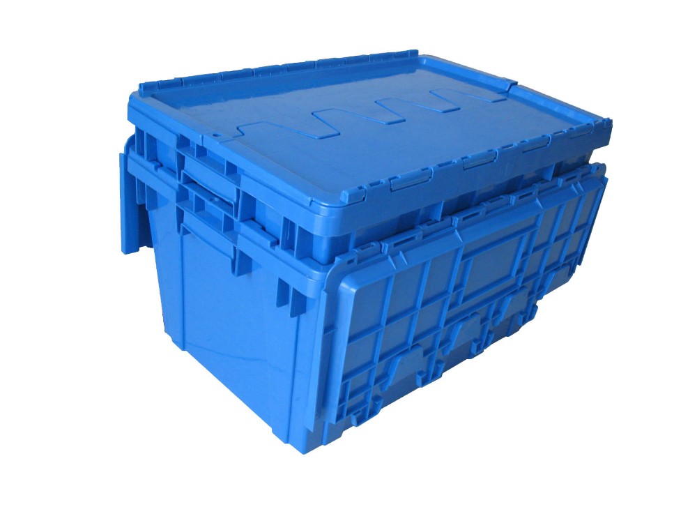 Storage Boxes Lid Attached Folded Plastic for Industry China Factory Storage Boxes & Bins Food Container Eco-friendly Foldable