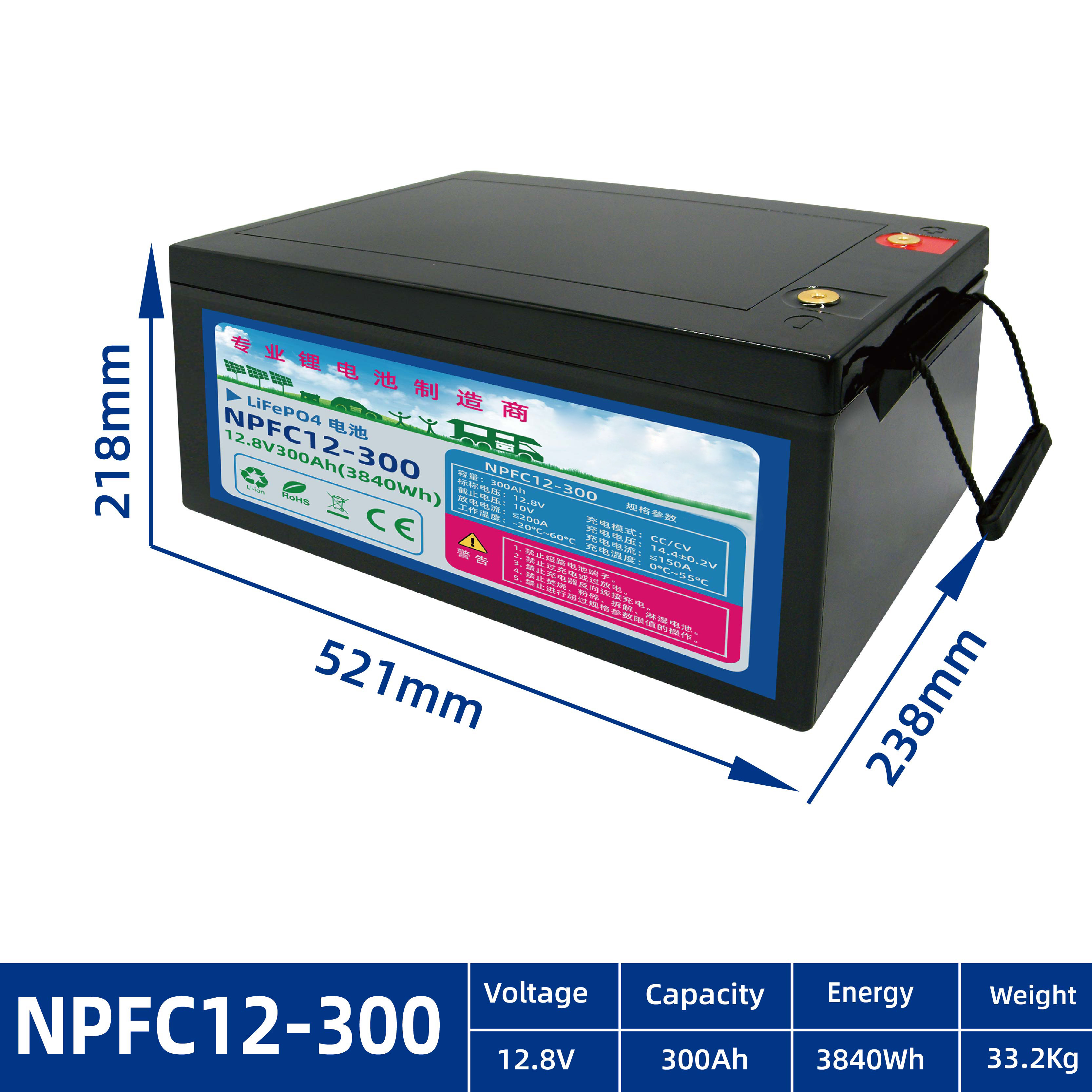 OEM ODM LiFePO4 lithium battery RV battery 12V 24V 100Ah 150Ah 200Ah lithium battery packs
