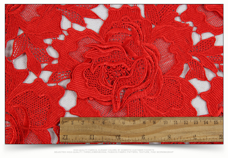 2018 Summer Newest Style chemical Embroidery Fabric 140cm wide for wedding dress