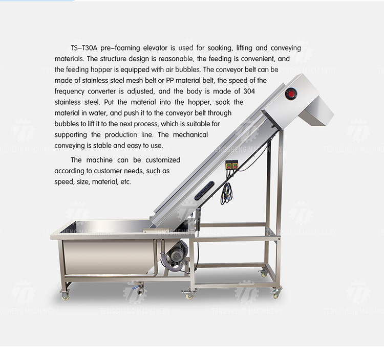 Stainless steel production line hoist food lift conveyor belt all kinds of fruits and vegetables lift conveyor