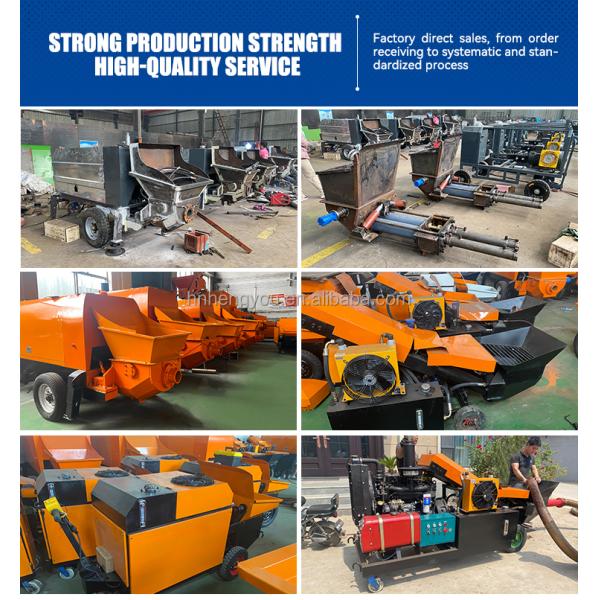 High Efficiency Mini diesel Concrete Pump Diesel Concrete Trailer Pump with Remote Concrete Pump Construction Machinery