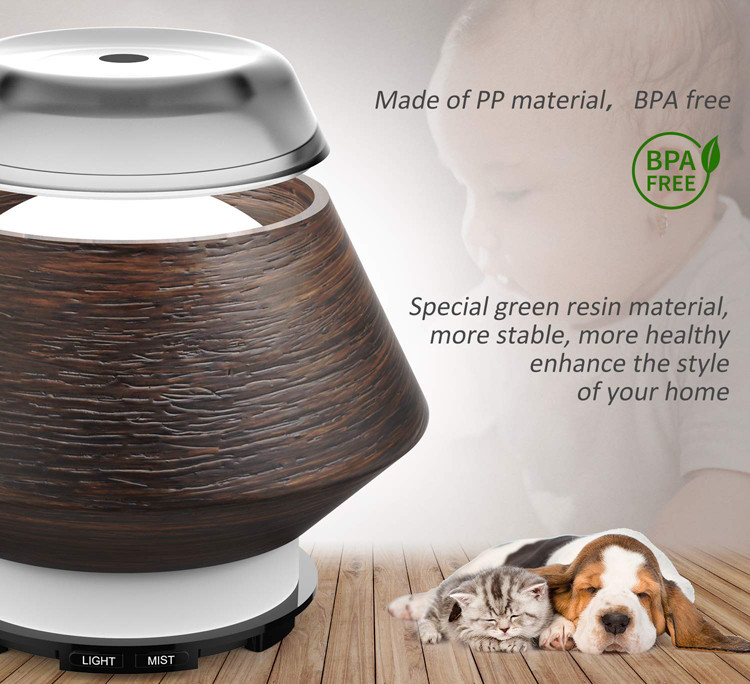 Waterless Auto Off 200ml Wood Grain Aromatherapy Diffuser