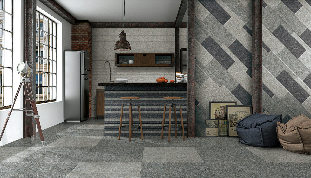 Non Slip Black Homogeneous Full Body Porcelain Floor Vitrified Tiles 300x600mm for Parking