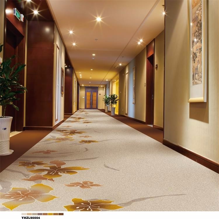 Elegant grey white flower nylon corridor carpet ,Axminster passage carpet
