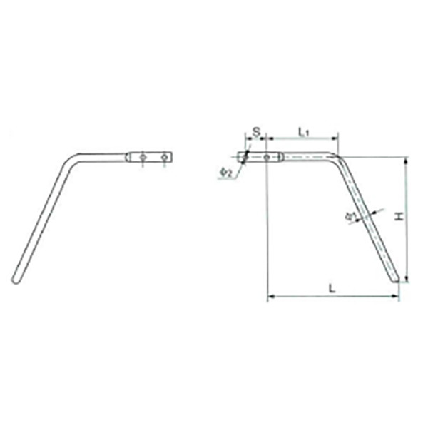 Customized Overhead Power Line Fittings Electric Arcing Horn Lightning Protection