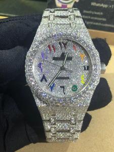 Buy cheap Men Women Watches Iced Out Bezel Hip Hop VVS Moissanite Diamond Watch Band Luxury product