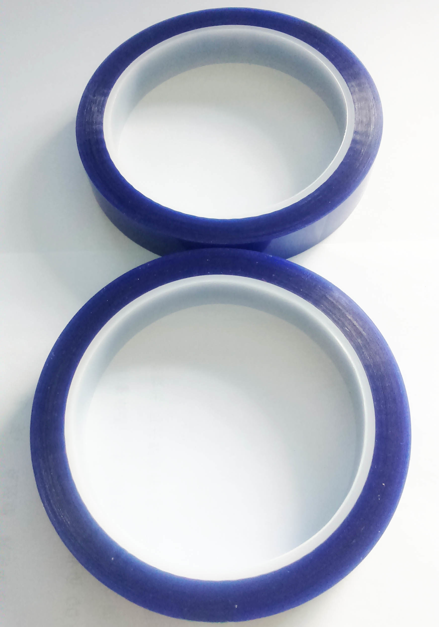 Economy grade PET Silicone Tape Single Adhesive Side , Blue Adhesive Tape For Spray Masking