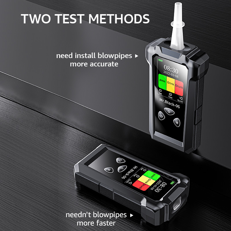 145g Police Alcohol Breathalyzer Test Machine With 1500mAh Rechargeable Lithium Battery