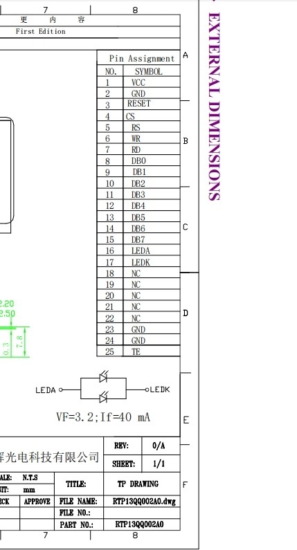1.3 Inch IPS TFT LCD Display with 700 Cd/M² Luminance , MCU interface OEM