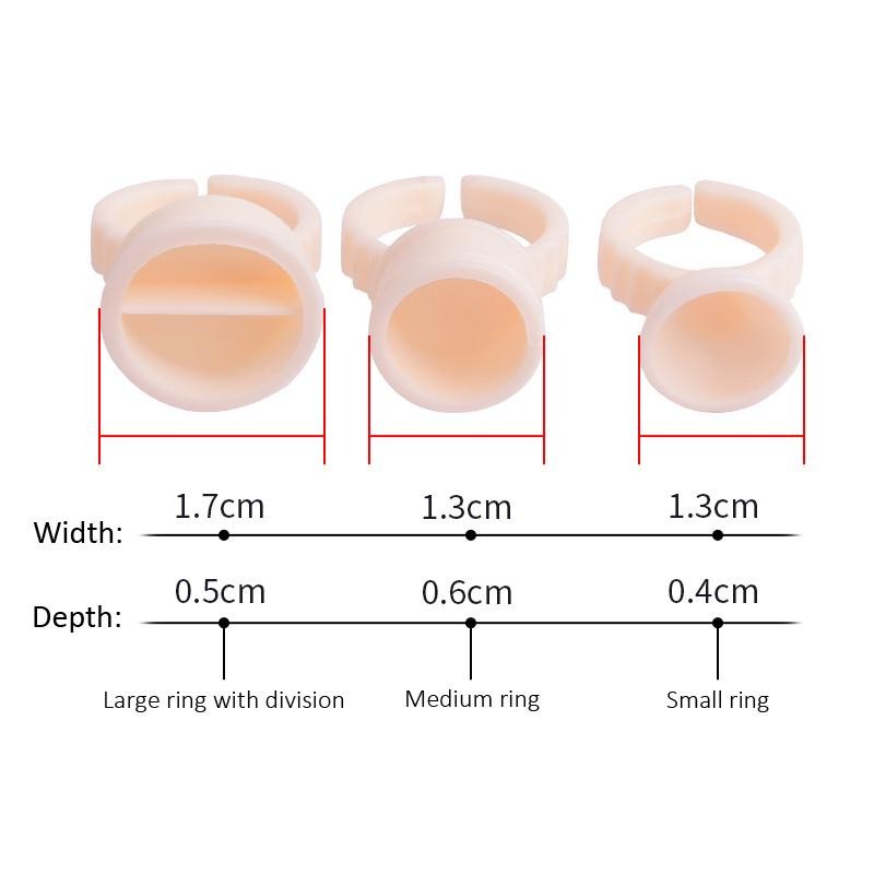 ODM Silicone Pigment Ring Small Medium Large Permanent Makeup Soft Texture