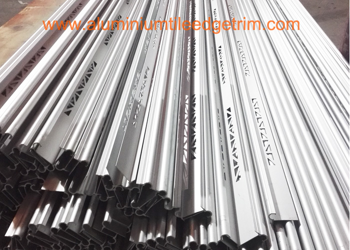 matt silver aluminium stair edge profile for staircase