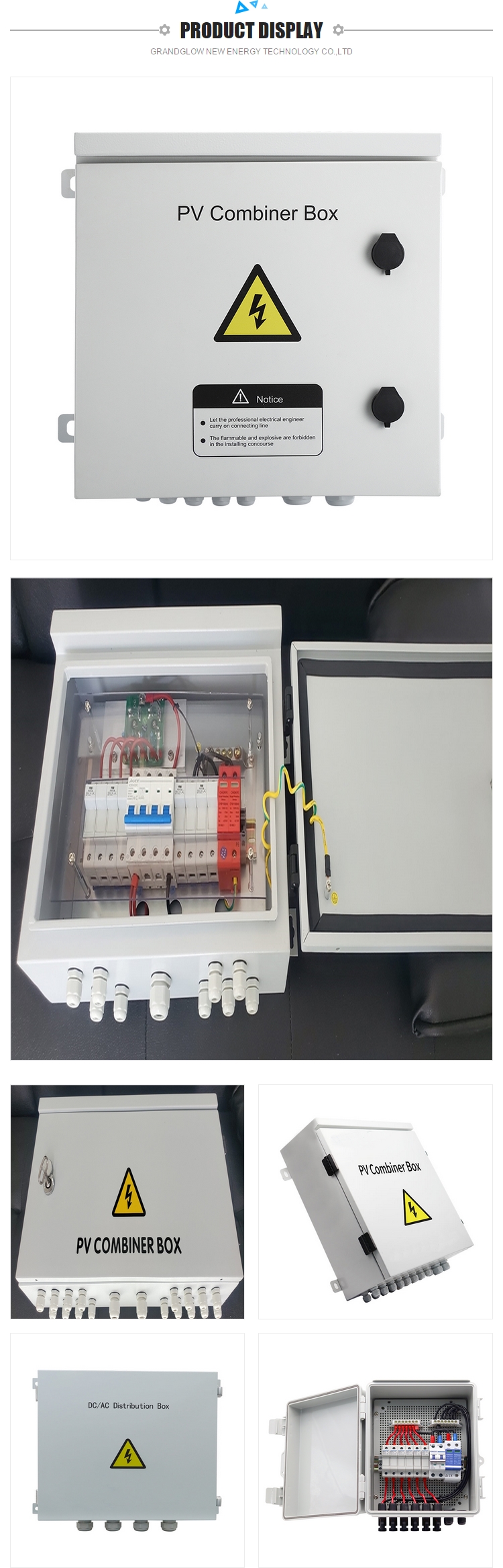14 in 2out 1000vac Dc String Solar Combiner Box Pv System protect the circuit from lightning surge