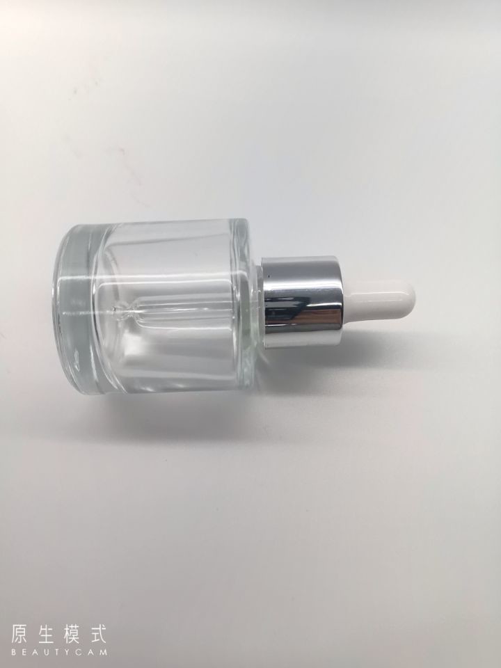 Glass Button Dropper Bottle Slopy Shoulder 35ml Personal Care Packaging