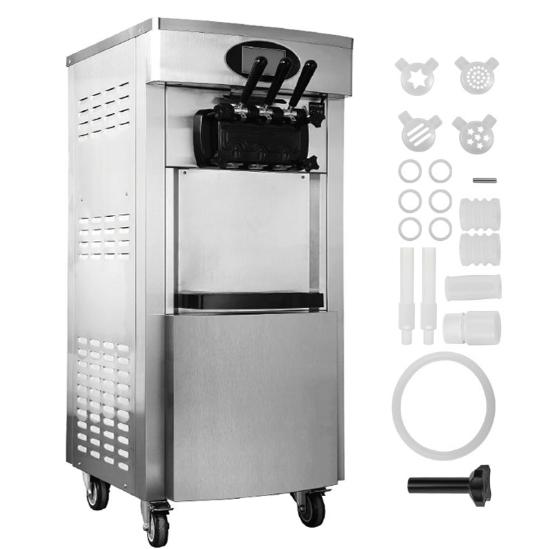 20-28L/H Soft Serve Ice Cream Machine Ideal for Commercial Catering Customised 3 Flavor Icecream Maker