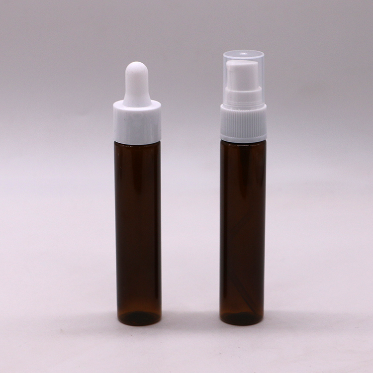 Leakage Proof 30ml/1OZ PET Portable Customized Color Amber/Brown Trigger Spray Bottle