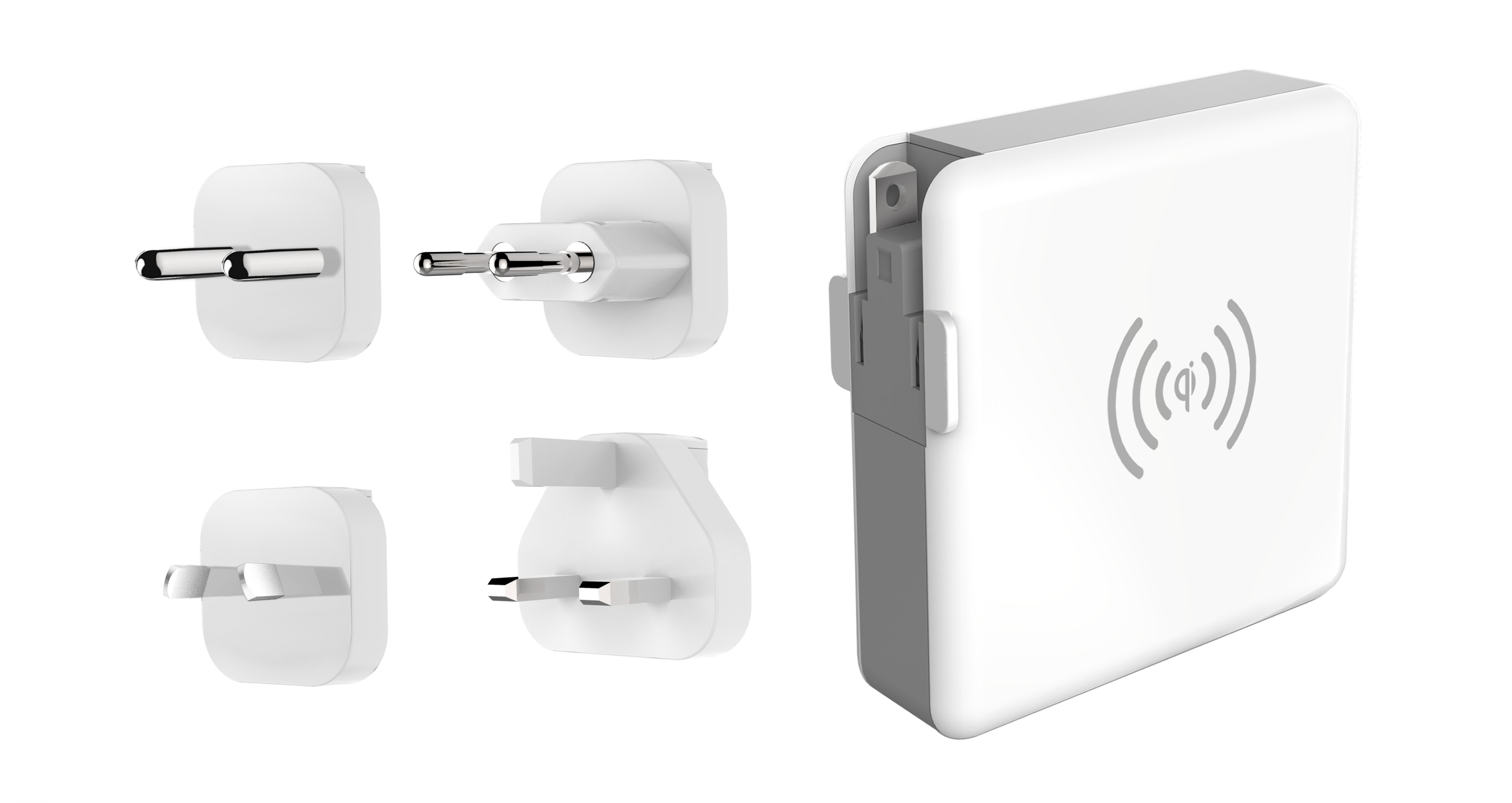 4 In 1 Universal AC Adapter Wireless Charger Power Bank