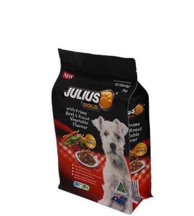 Wholesale Cheap Custom Design Stand Up Dog Food Feed Packaging Bag With Tear Off Slider Seal