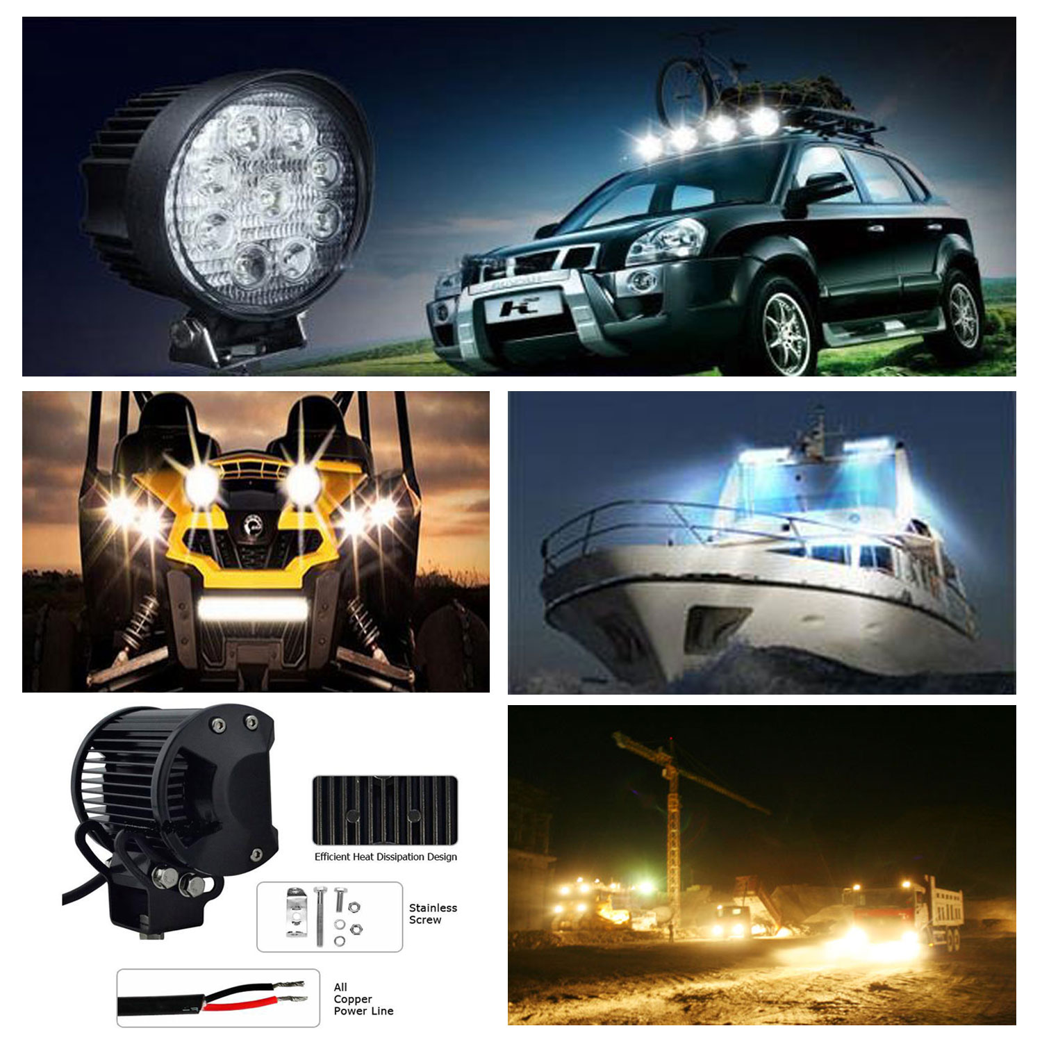 Tight IP67 Waterproof Mining LED Work Lamps 10-30V Led Light Bar