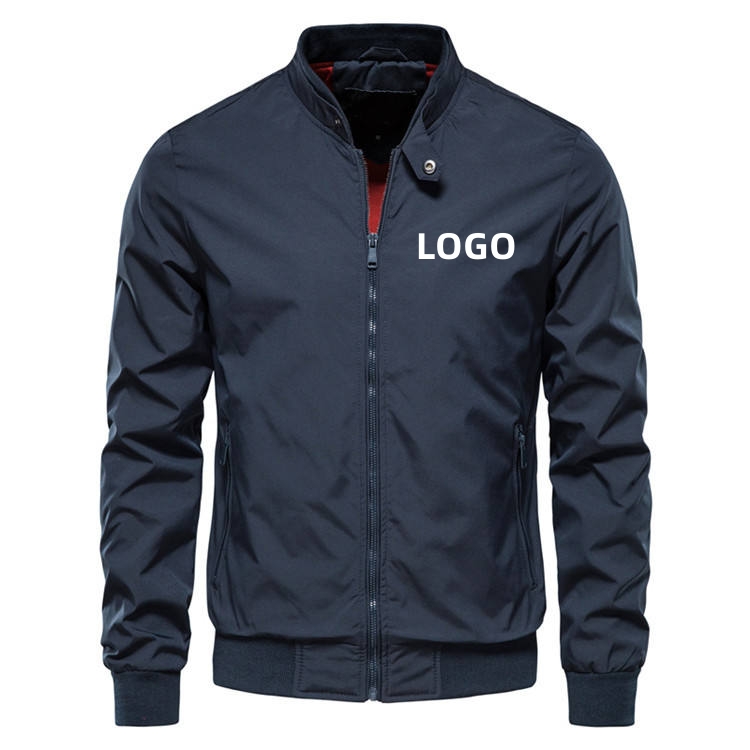 Warm Custom Down Jacket Men Solid Color Spring Autumn Handsome Casual Jacket