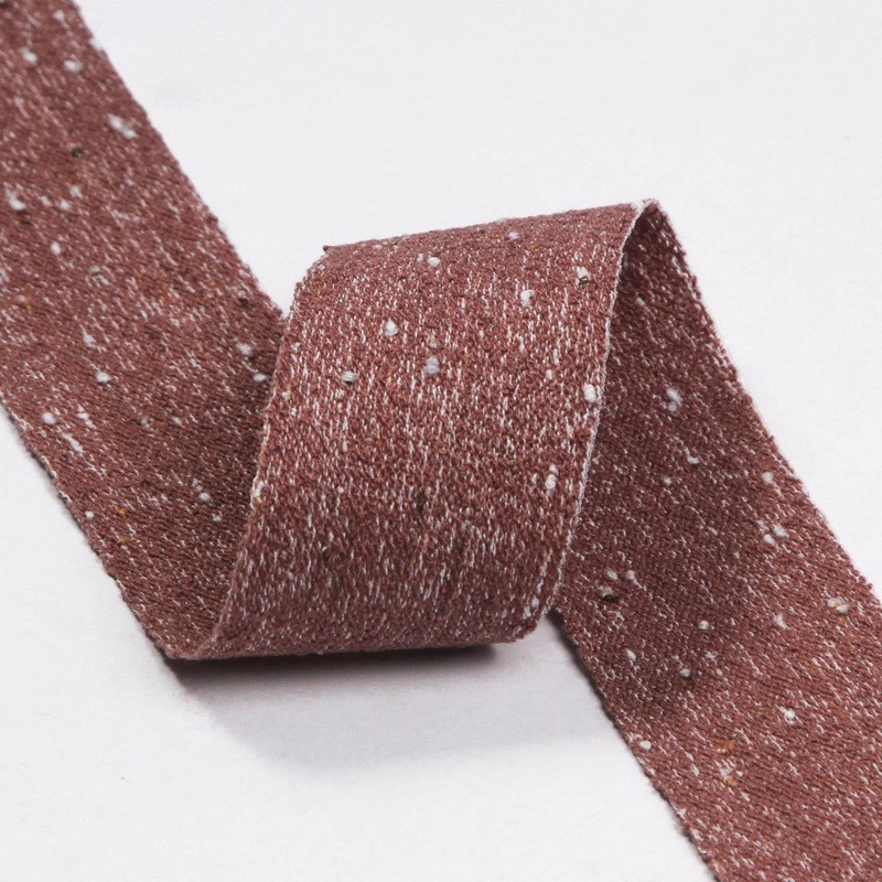 Double Face Cotton Linen Ribbon 6mm-40mm Custom Ribbon Rolls OEM