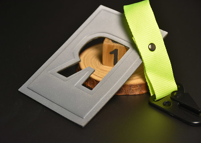 Reflective TPU Material Debossed Logo Hang tags Custom Clothing Labels