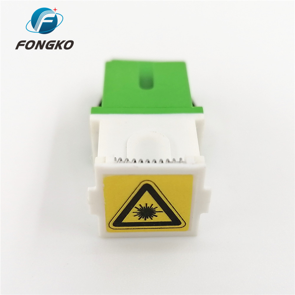 LC / APC Duplex Fiber Optic Adapter With Metal Shrapnel Single Mode